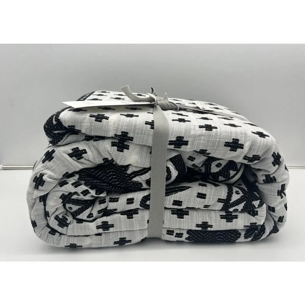 Anthropologie Jacquard-Woven Jeanette Duvet Cover King Size New in Package